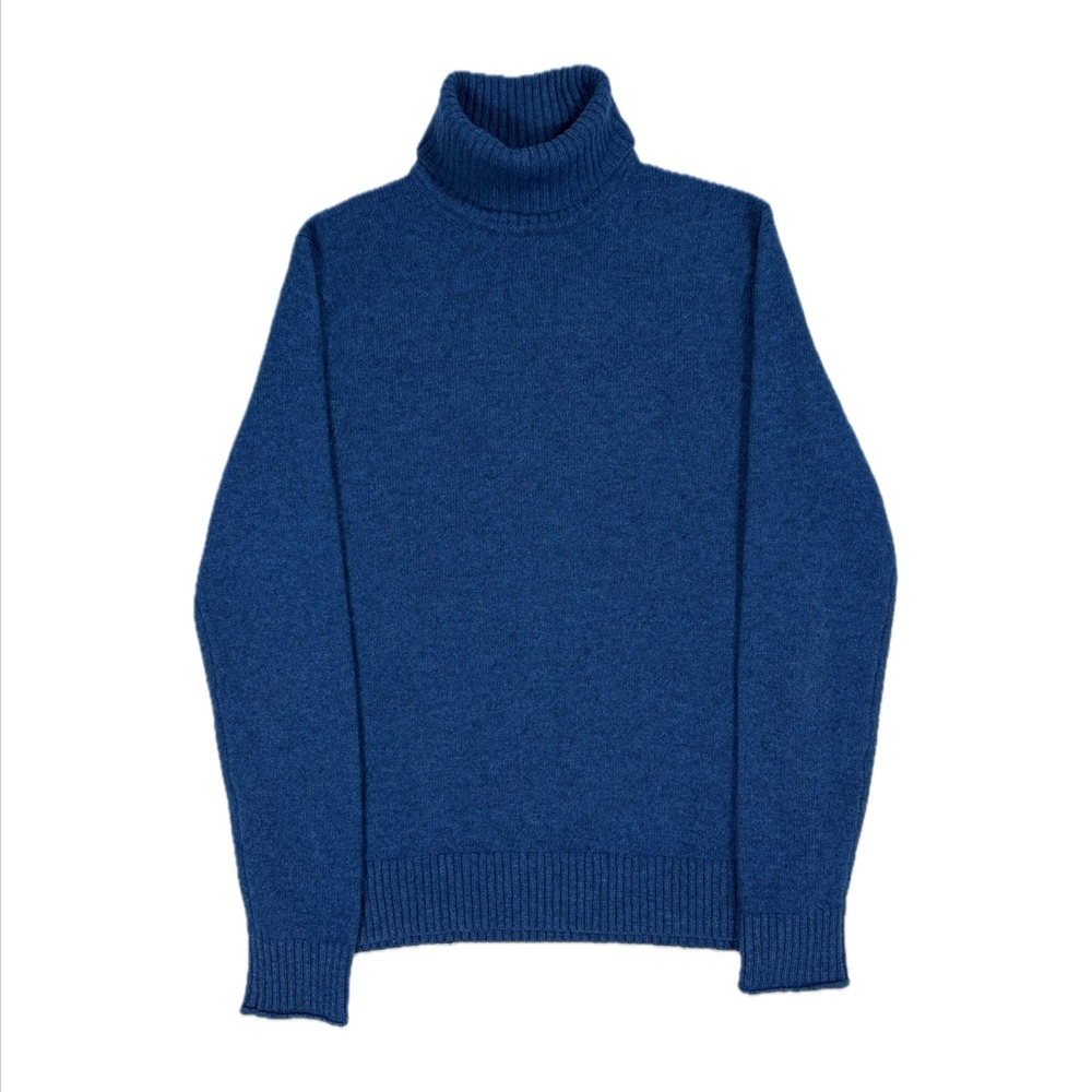 Banana Republic Italian Yarn merino blend blue turtleneck sweater women medium
